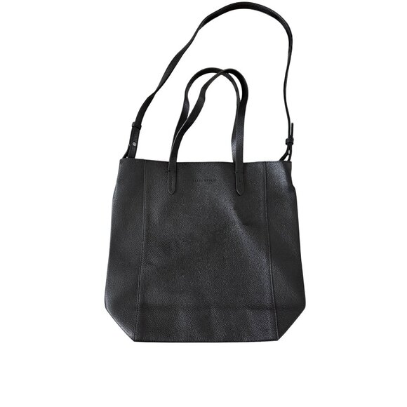 RALPH LAUREN Pebble Black Tote Bag w/ Shoulder Strap - Picture 11 of 12